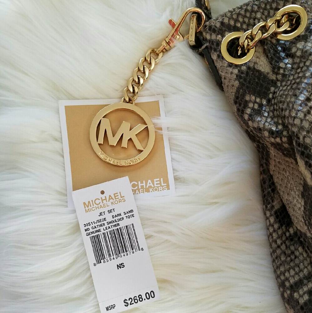 Michael‎ Kors Crossbody Jetset Snake print  Tote - Picture 2 of 4